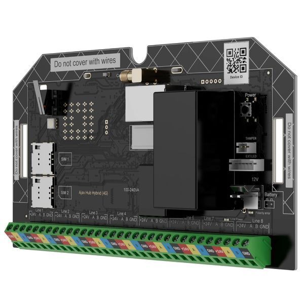 Охранная централь Ajax Superior Hub Hybrid (4G) (without casing) Fibra 0025188 - постачальник електрообладнання для автоматизації простору Polygon Center