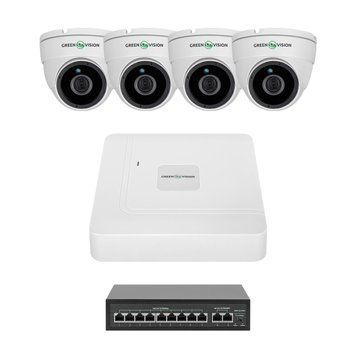 Комплект відеоспостереження на 4 камери GV-IP-K-W98/4 4MP