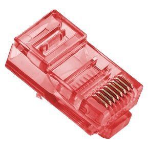 Merlion RJ-45 8P8C UTP Cat-5 (100 шт/уп.) Q100 Red Конектор 0024199 - постачальник електрообладнання для автоматизації простору Polygon Center