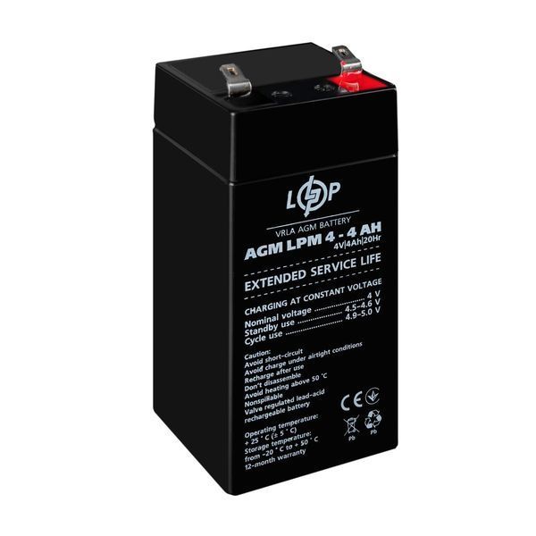 Аккумулятор AGM LPM 4V - 4 Ah LP4135 &ndash; поставщик электрооборудования для автоматизации пространства Polygon Center