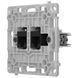 Ajax OutletCore (LAN) vertical black Механизм интернет розетки 0027609, 2/3 - Polygon Center