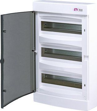 Щит внеш. распределительный ECT 36PT (36 мод. проз. дверцы) ETI 1101004 &ndash; поставщик электрооборудования для автоматизации пространства Polygon Center