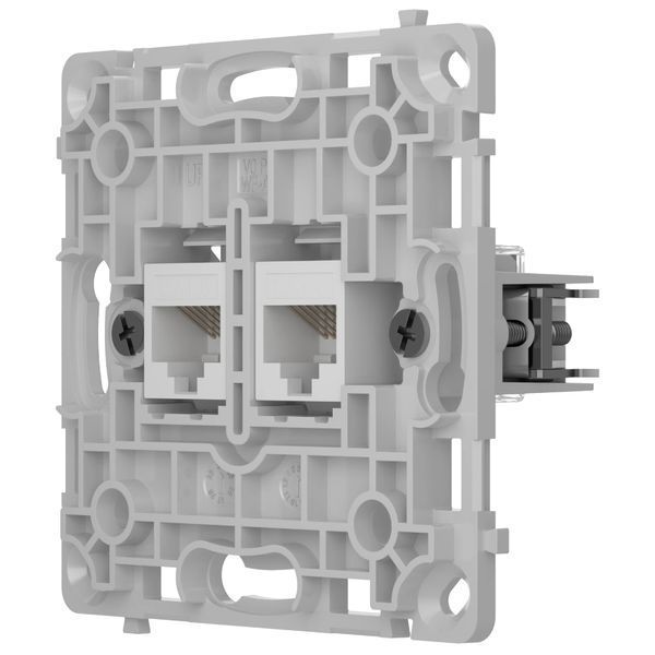Ajax OutletCore (LAN) vertical white Механизм интернет розетки 0027610 &ndash; поставщик электрооборудования для автоматизации пространства Polygon Center