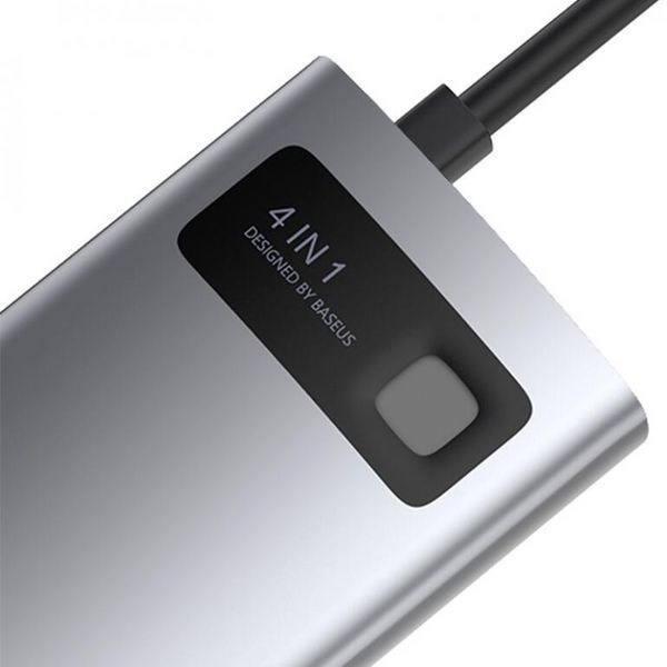 USB Hub Baseus Metal Gleam Series 4-in-1 Multifunctional Type-C Cерый (CAHUB-CY0G) LP16984 &ndash; поставщик электрооборудования для автоматизации пространства Polygon Center