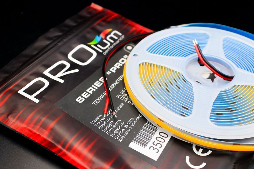 Светодиодная LED лента PROLUM&trade; 24V; СОВ; 480 LED; IP20; Series "PRO", Нейтральный-Белый, 4000К 350004 &ndash; поставщик электрооборудования для автоматизации пространства Polygon Center
