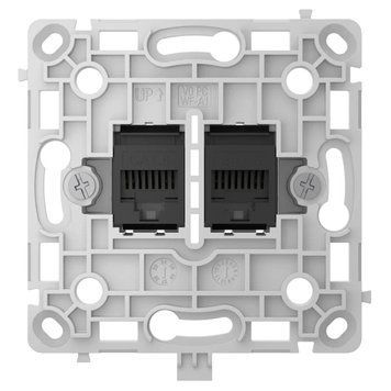 Ajax OutletCore (LAN) black Механізм інтернет розетки 0027052 - постачальник електрообладнання для автоматизації простору Polygon Center