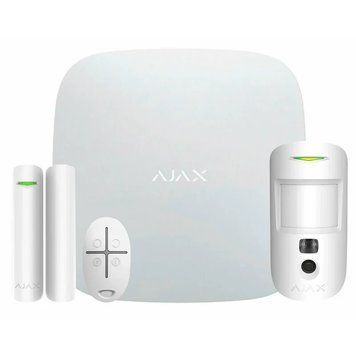 Ajax StarterKit Cam Plus HDR ECG (8EU) UA white Комплект охранной сигнализации 0023613 &ndash; поставщик электрооборудования для автоматизации пространства Polygon Center