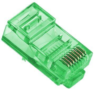 Merlion RJ-45 8P8C UTP Cat-5 Q100 Green Конектор (100 шт/уп.) 0019461 - постачальник електрообладнання для автоматизації простору Polygon Center