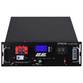 2E LFP48 100А&bull;ч 19" LCD 16S Литиевая аккумуляторная батарея 0028155 - постачальник електрообладнання для автоматизації простору Polygon Center