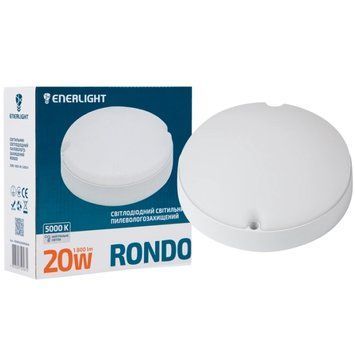 ENERLIGHT RONDO Світильник світлодіодний 20Вт 5000К IP65 0015234 - постачальник електрообладнання для автоматизації простору Polygon Center