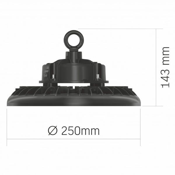 VIDEX 100W 5000K 220V LED світильник висотний ХайБей 0017509 - постачальник електрообладнання для автоматизації простору Polygon Center