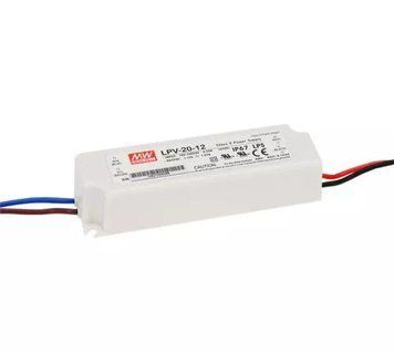 Блок живлення Mean Well LPV-20-24 (20.2W; 0.84A ; 24V; IP67) Series "LPV" 624001 - постачальник електрообладнання для автоматизації простору Polygon Center