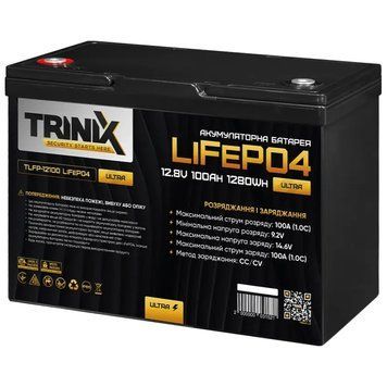 TRINIX TLFP-12100 Ultra 100А&bull;г 12В Літієва акумуляторна батарея 0029309 - постачальник електрообладнання для автоматизації простору Polygon Center