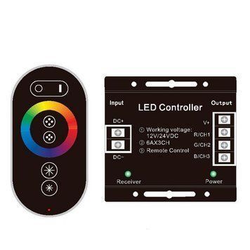 Контролер RGB Full-TOUCH 24А, Чорний 402037 - постачальник електрообладнання для автоматизації простору Polygon Center