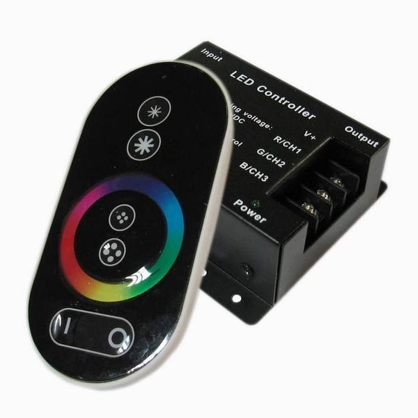 Контролер RGB Full-TOUCH 24А, Чорний 402037 - постачальник електрообладнання для автоматизації простору Polygon Center