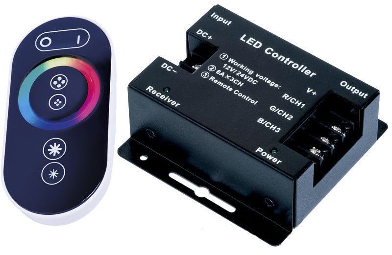 Контролер RGB Full-TOUCH 24А, Чорний 402037 - постачальник електрообладнання для автоматизації простору Polygon Center