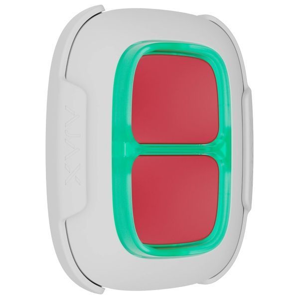Тревожная кнопка Ajax Superior DoubleButton G3 Jeweller white 0034941 &ndash; поставщик электрооборудования для автоматизации пространства Polygon Center